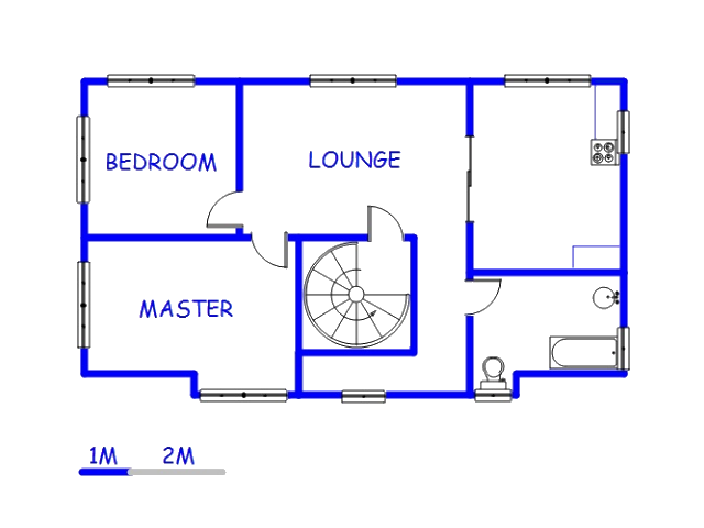 Floor plan of the property in Klerksdorp