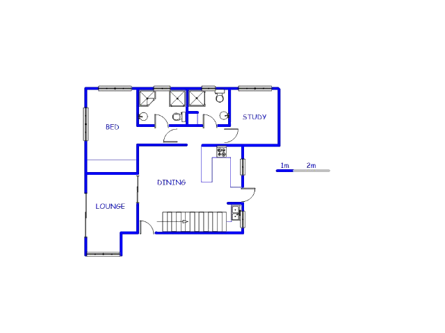 Floor plan of the property in Johannesburg North