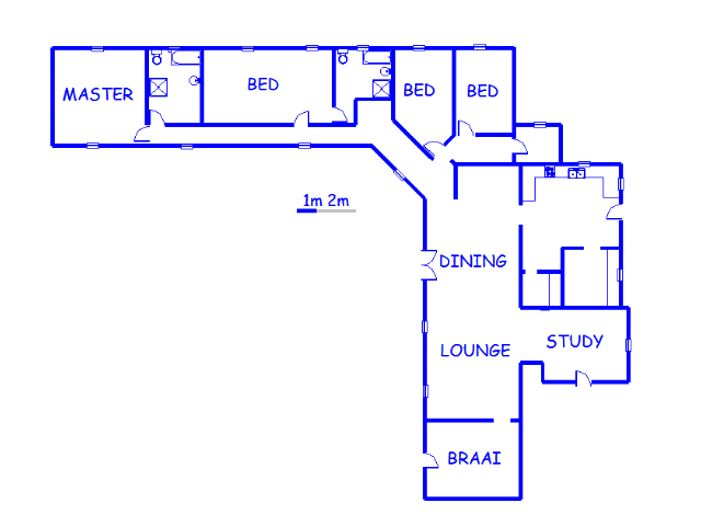 Floor plan of the property in Eloff