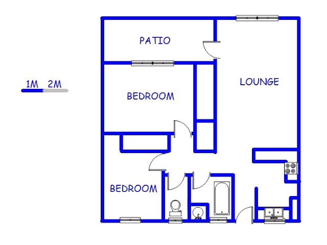 Floor plan of the property in Springfield - DBN