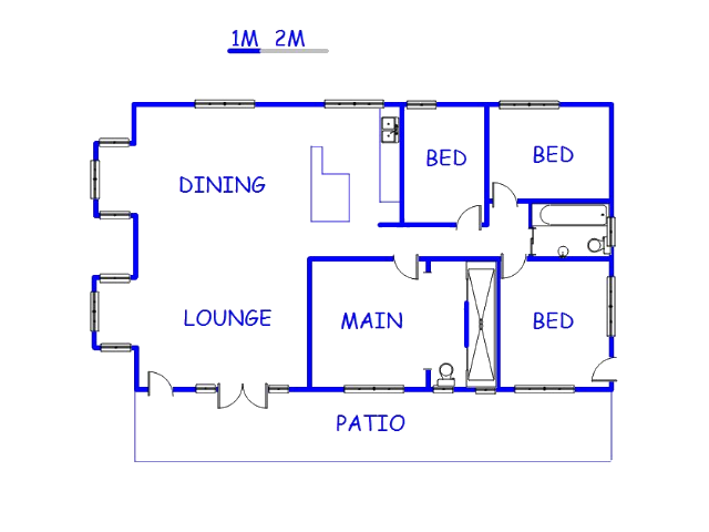Floor plan of the property in Rustenburg