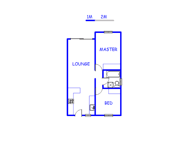 Floor plan of the property in Zwartkop