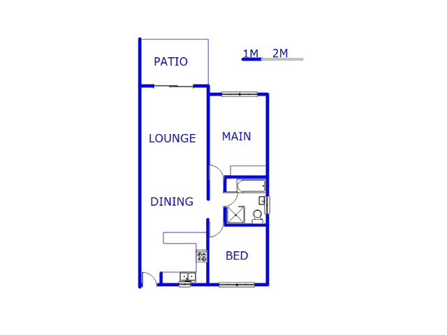 Floor plan of the property in Uvongo