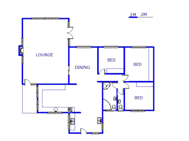 Floor plan of the property in Mooilande AH