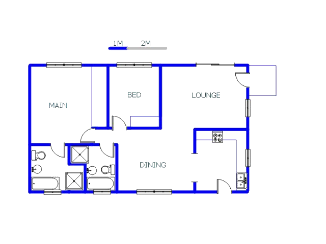 Floor plan of the property in Zandspruit