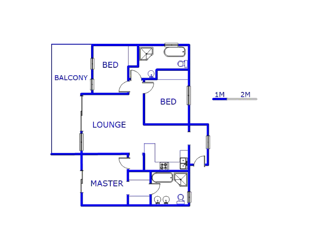Floor plan of the property in Edenvale