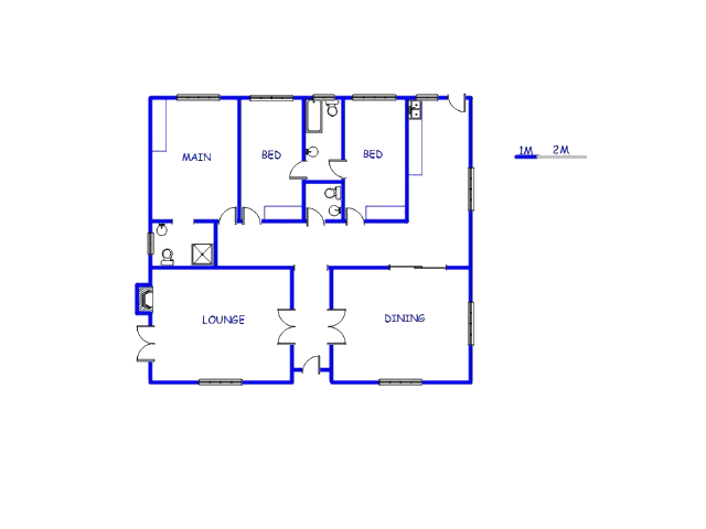 Floor plan of the property in Bot River