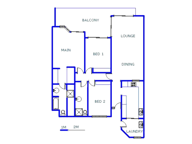 Floor plan of the property in Melrose