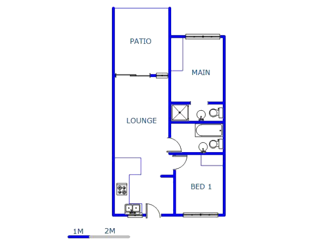 Floor plan of the property in Comet