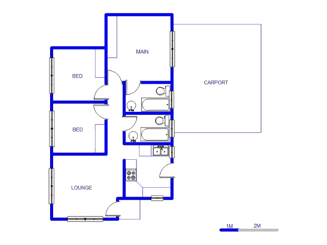 Floor plan of the property in Tlhabane West