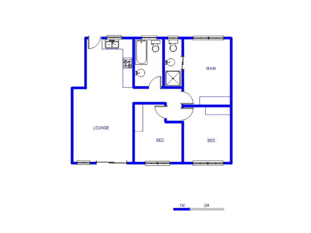 Floor plan of the property in Waterval East