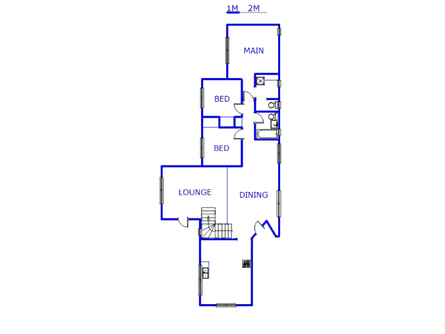 Floor plan of the property in Amanzimtoti 