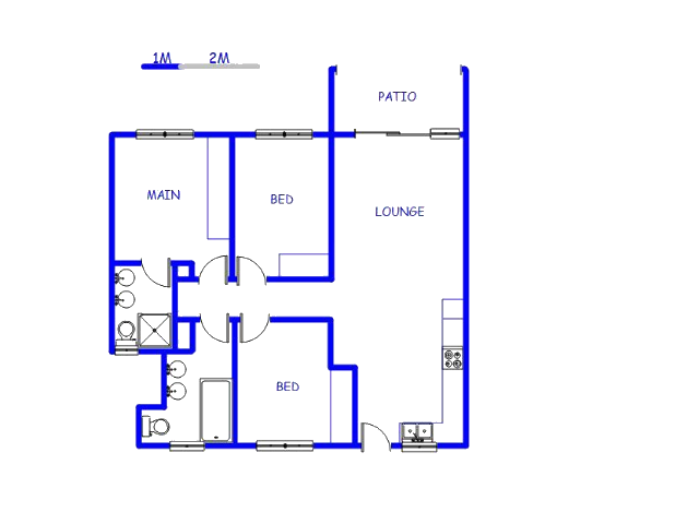 Floor plan of the property in North Riding A.H.