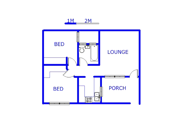 Floor plan of the property in Jeppestown
