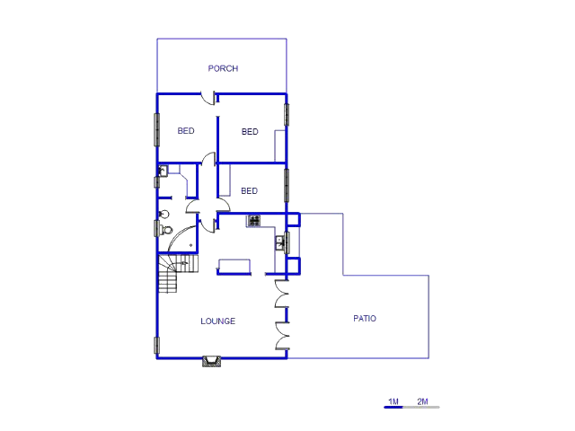 Floor plan of the property in Roodeplaat
