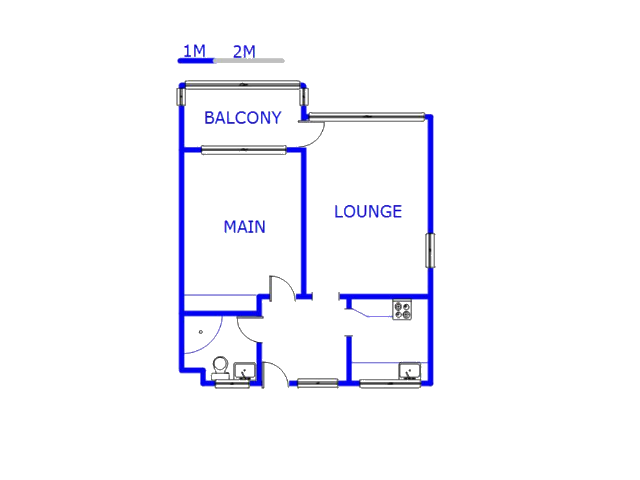 Floor plan of the property in Morningside - DBN