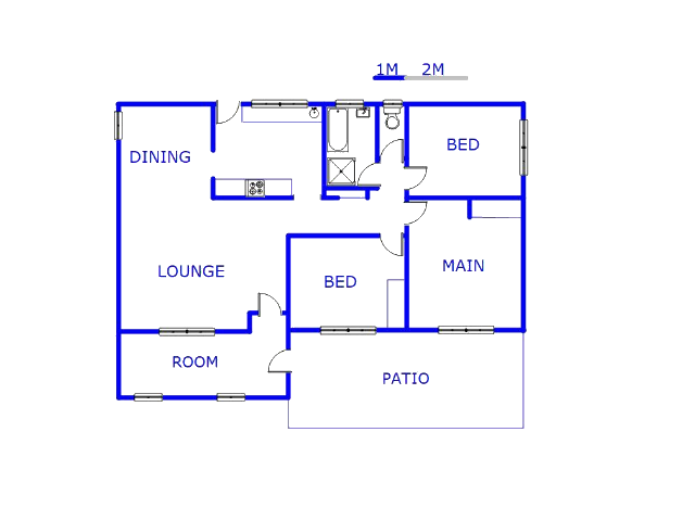 Floor plan of the property in Stilfontein