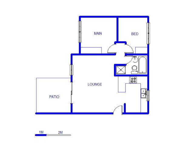Floor plan of the property in Die Hoewes