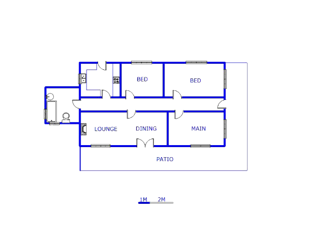 Floor plan of the property in Steynsburg