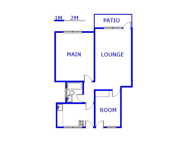 Floor plan of the property in Luipaardsvlei