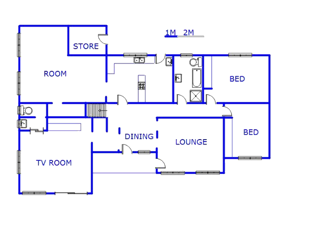 Floor plan of the property in Henley-on-Klip