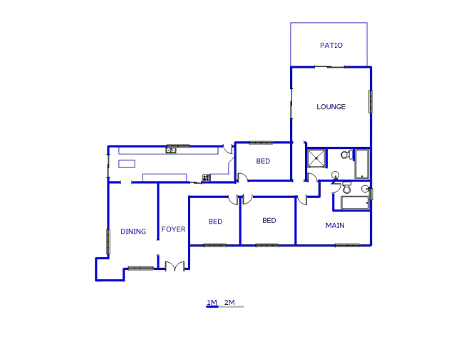 Floor plan of the property in Brandfort
