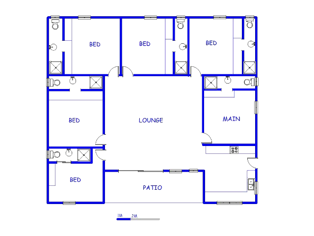 Floor plan of the property in Montclair (Dbn)