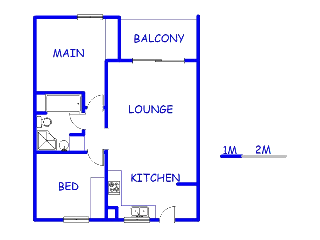 Floor plan of the property in Barbeque Downs