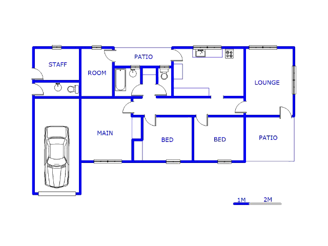 Floor plan of the property in Kwaggasrand