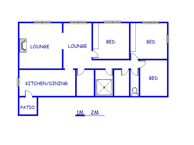 Floor plan of the property in Graafwater
