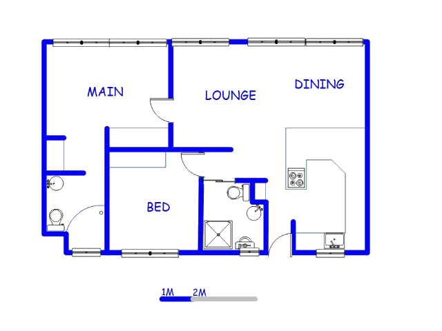Floor plan of the property in Kingsburgh