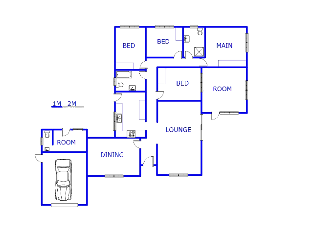 Floor plan of the property in Groblerpark