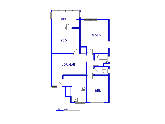 Floor plan of the property in Glenwood - DBN