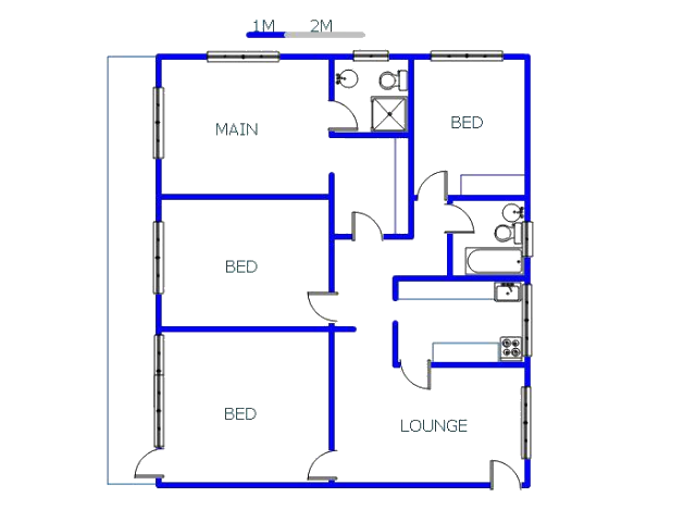 Floor plan of the property in Windsor East