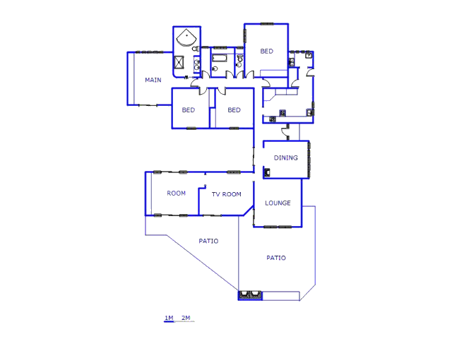 Floor plan of the property in Waterkloof Glen