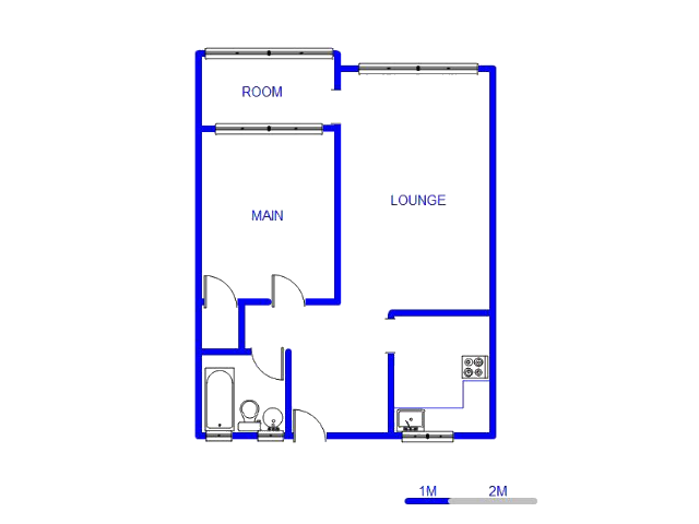 Floor plan of the property in Pretoria West