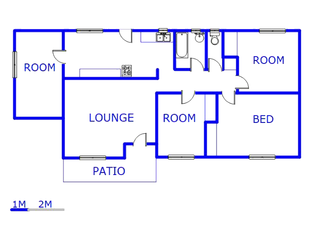 Floor plan of the property in Grootvlei