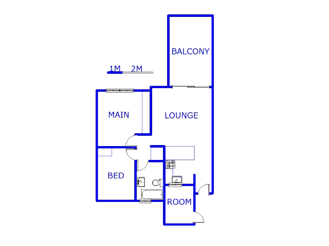 Floor plan of the property in Sandton