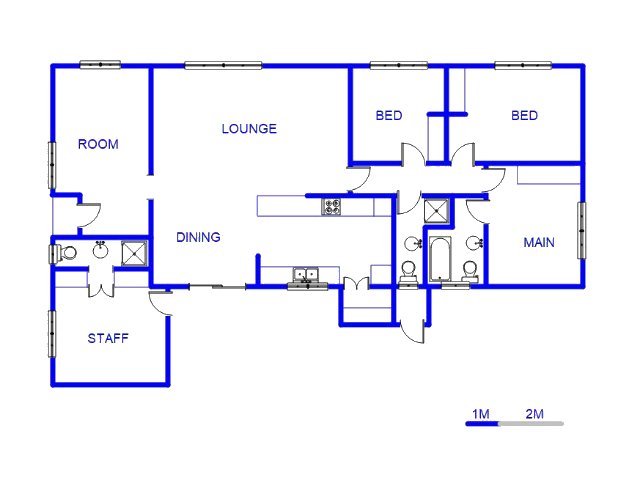 Floor plan of the property in Struis Bay