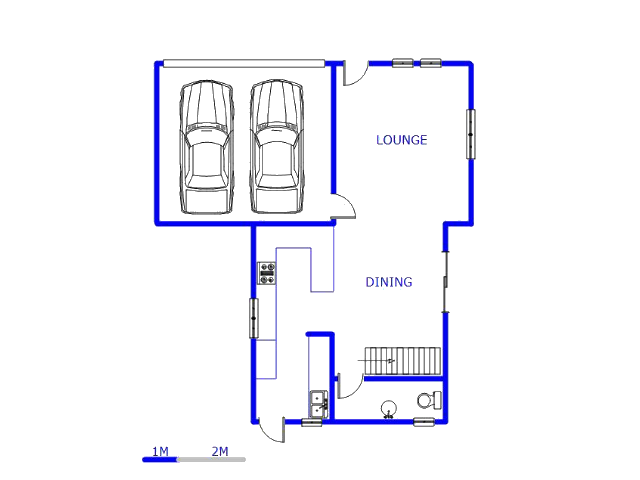Floor plan of the property in Noordheuwel