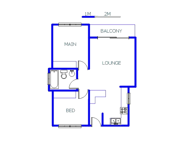 Floor plan of the property in North Riding A.H.