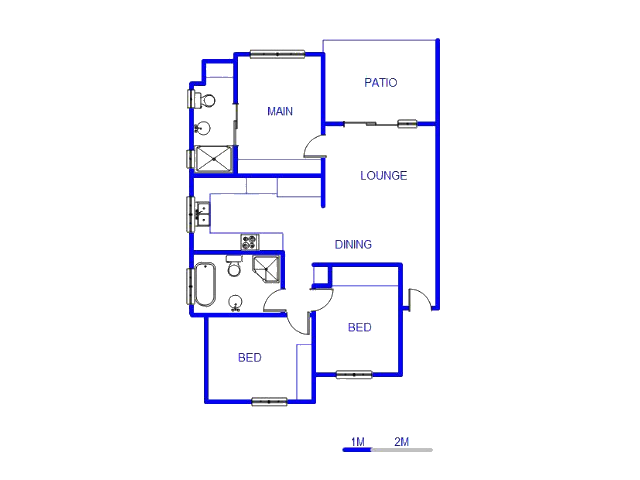 Floor plan of the property in Crowthorne AH