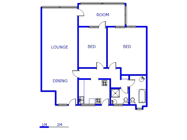 Floor plan of the property in Berea - JHB