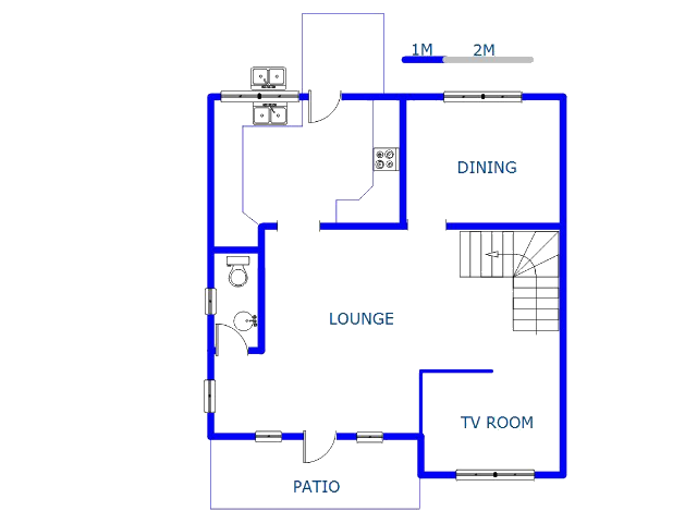 Floor plan of the property in Chatsworth - KZN