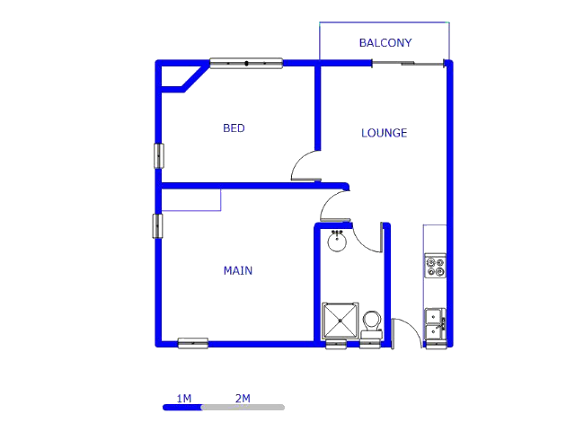 Floor plan of the property in Grahamstown