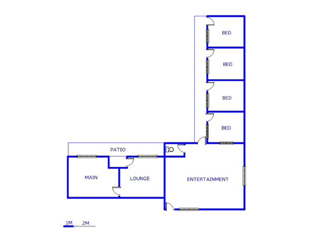Floor plan of the property in Soshanguve