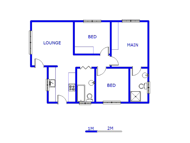 Floor plan of the property in Dawn Park