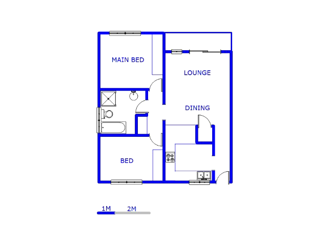 Floor plan of the property in Hoogland