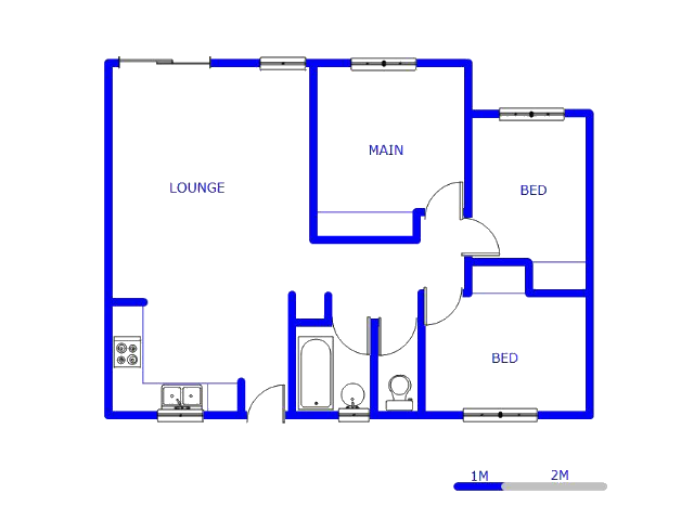 Floor plan of the property in La Montagne