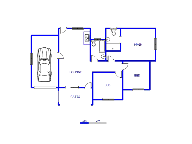 Floor plan of the property in Westonaria